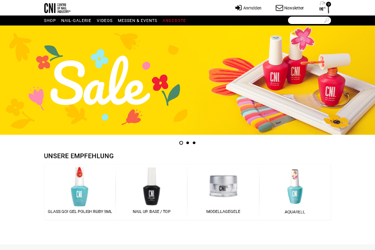 CNI-Nagelkosmetik und Nageldesign, Schulungen, Onlineshop